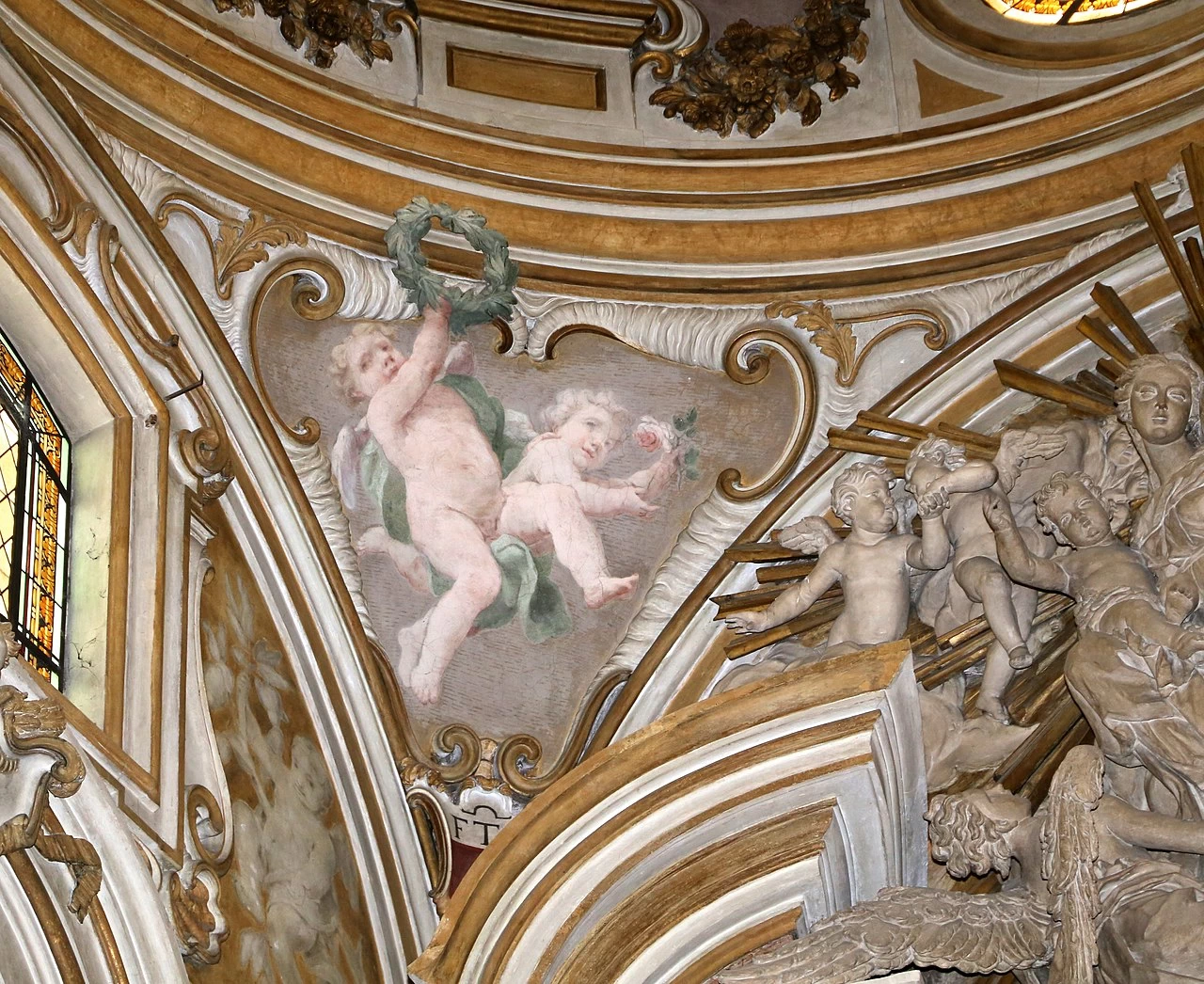 Madonna in gloria - putti festanti, Chiesa di san Lorenzo, Montevarchi, Firenze